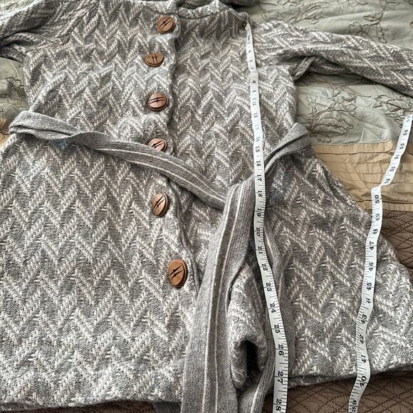Moth | Gray and White Knit Duster with Belt Size S - Picture 8 of 11